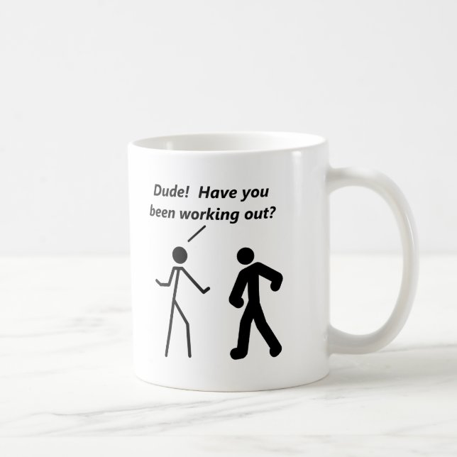 Caneca engraçada do exercício de Stickman (Direita)