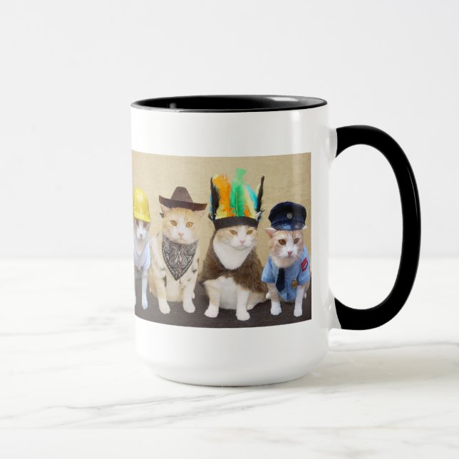 Caneca engraçada do gato (Direita)