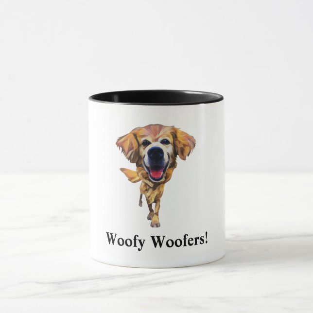 Caneca Engraçada do Golden Retriever (Centro)