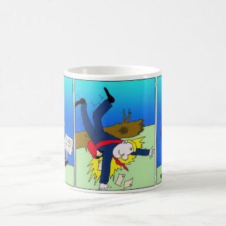 Caneca engraçada dos desenhos animados do carteiro
