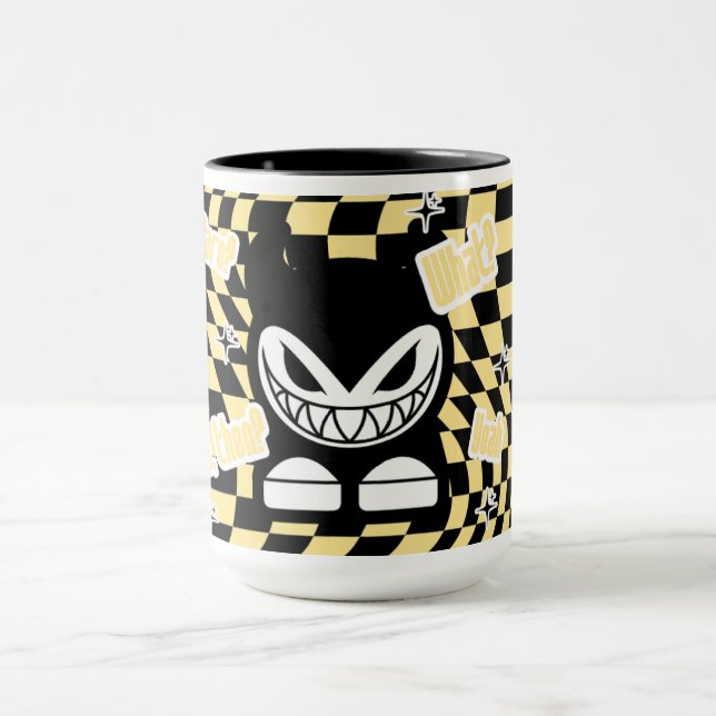 Caneca Engraçada Inspirada em Labubou Amarelo | Bo (Centro)
