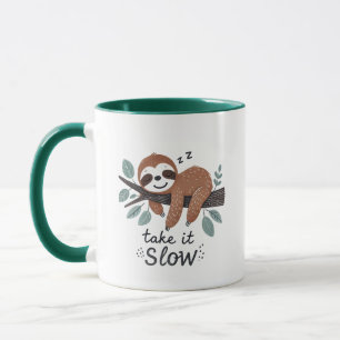 Caneca Engraçada lentidão da arte das palavras