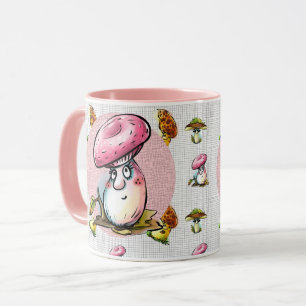 Caneca Engraçada Mushroom Cartoon Mug