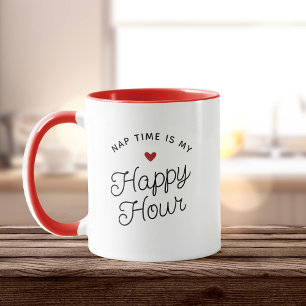 Caneca Engraçada Nova Mãe Hora do Sono Feliz Hora Cansada