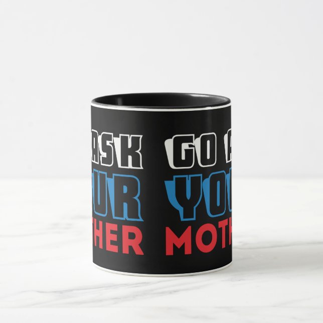 Caneca Engraçada Pai Sarcástico Mãe Sabe (Centro)