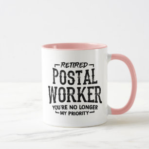 Caneca Engraçada Trabalhador Postal Aposentado