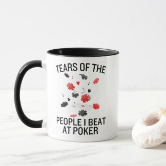 Caneca Engraçadas lágrimas das Pessoas que Bebi no Poker
