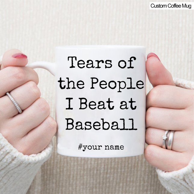 Caneca Engraçadas lágrimas das Pessoas que eu bato no bei (Funny Tears of the People I Beat At Baseball Lover Mug)