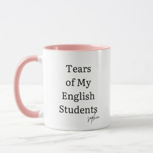 Caneca Engraçadas lágrimas de meus alunos   Professor de 