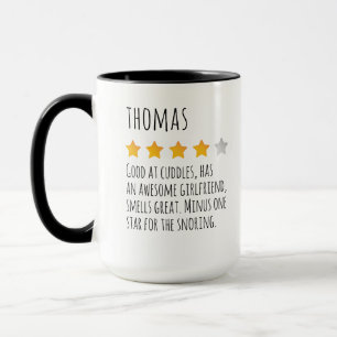 Caneca Engraçado 5 Star Review Custom Name Mug for Husban
