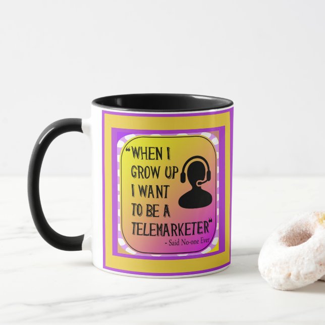 Caneca Engraçado Arma Sarcástico, Humor Divertido Present (Com Donut)