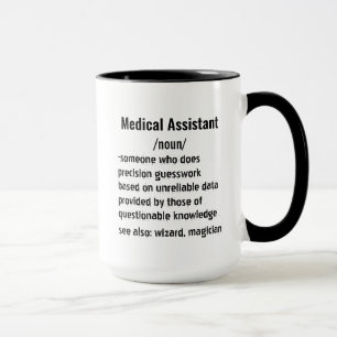 Caneca Engraçado Assistente Médico Definição Dúvidas masc