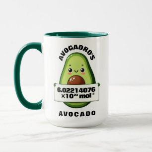 Caneca Engraçado Avocado de Avogadro