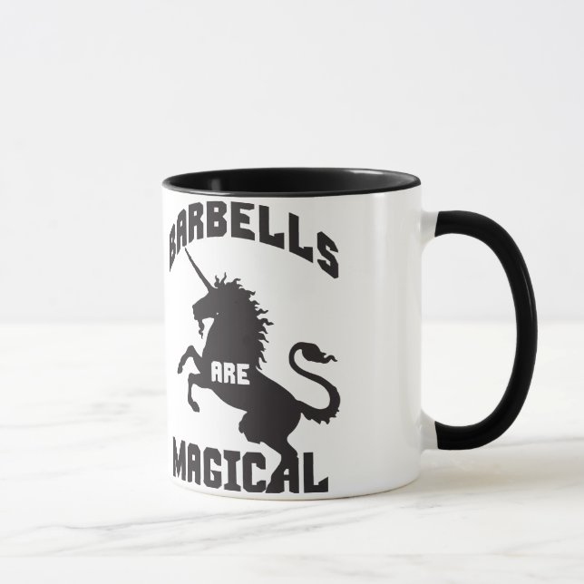 Caneca Engraçado Barbell Levantando Giro Humor (Direita)