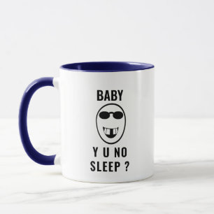 Caneca Engraçado Bebê Não Dormir Café Mug   Presente perf