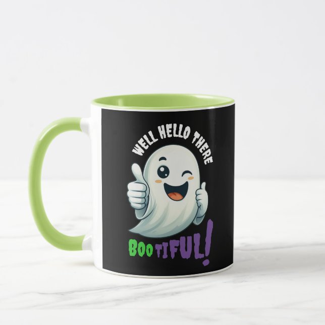 Caneca Engraçado, Boo Bonito! Fantasma de Winking Fofo (Esquerda)