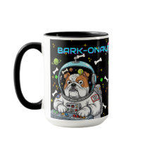Engraçado Bulldog Espacial "Barkonaut"