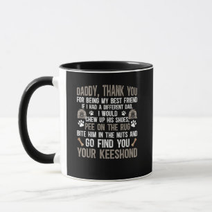 Caneca Engraçado Cão Keeshond Para Pai Keeshond