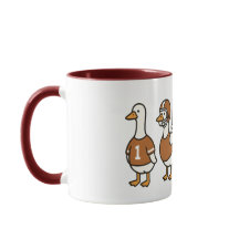 Engraçado Cartoon Ganso Futebol Mug - Presente do