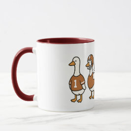 Caneca Engraçado Cartoon Ganso Futebol Mug - Presente do 