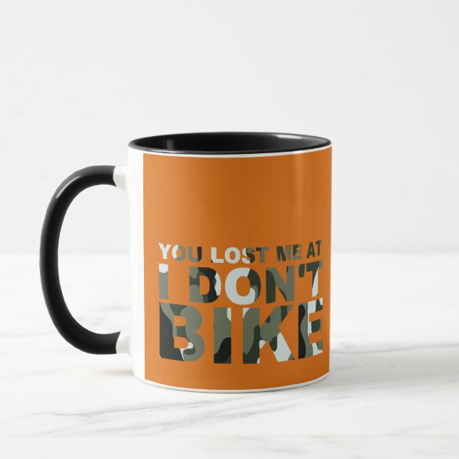 Caneca Engraçado Ciclismo Camo, você me perdeu, não bicic (Esquerda)