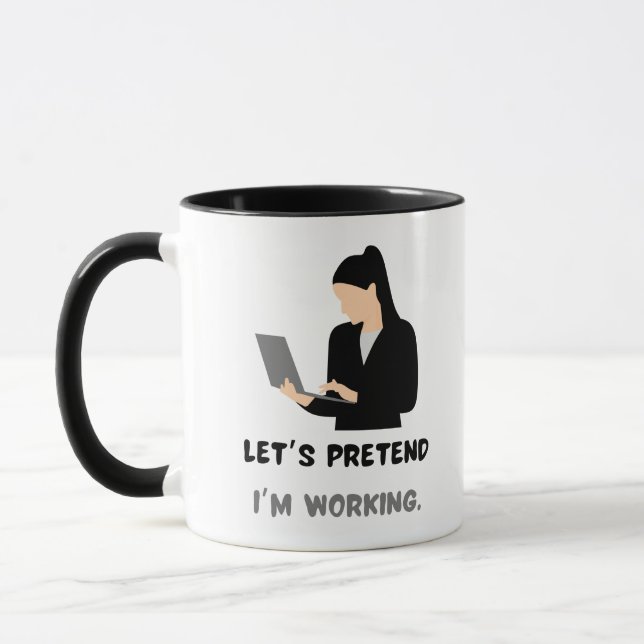 Caneca Engraçado citação de trabalho para a oferta de tra (Esquerda)