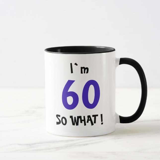 Caneca Engraçado Citação moderna 60º aniversário (Direita)