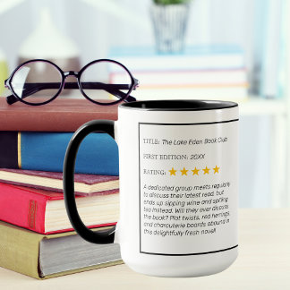Caneca Engraçado Clube Personalizado de Livros