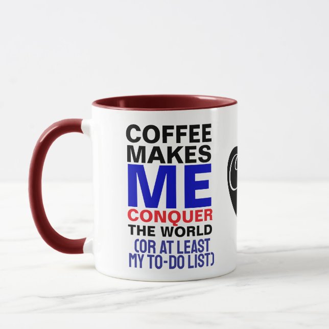 Caneca Engraçado Coffee Mug para Caras | Café me dá prese (Esquerda)