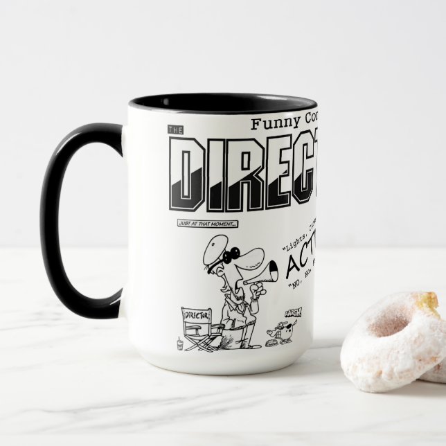 Caneca Engraçado Comix: O Diretor Mug (Com Donut)