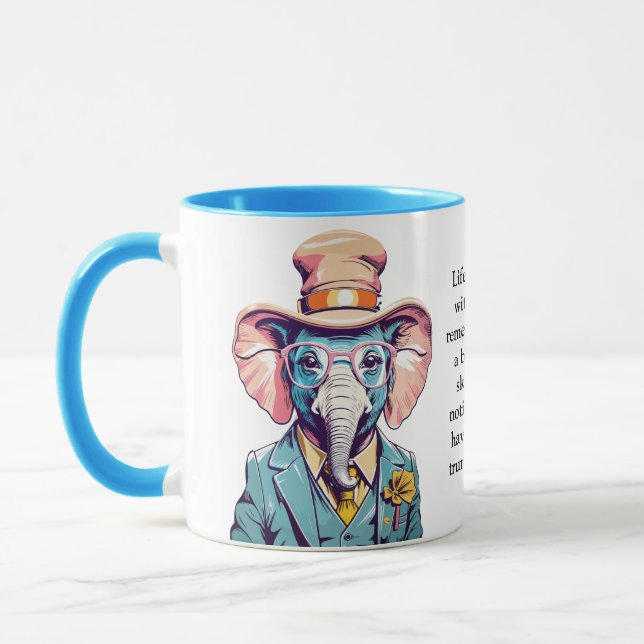Caneca Engraçado Conselhos De Um Elefante (Esquerda)