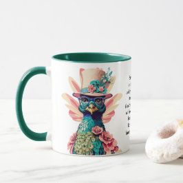 Caneca Engraçado Conselhos De Um Pavão