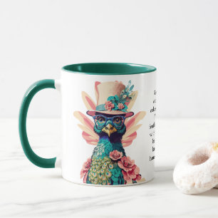 Caneca Engraçado Conselhos De Um Pavão