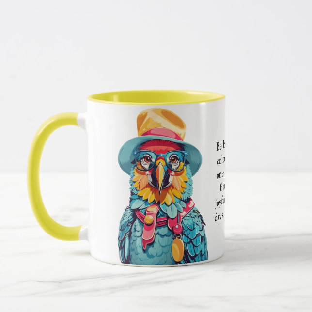 Caneca Engraçado Conselhos De Uma Macaw (Esquerda)