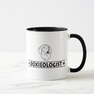 Caneca Engraçado Dachshund - Revestido