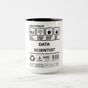 Caneca Engraçado Data Scientist Manipulando Informações