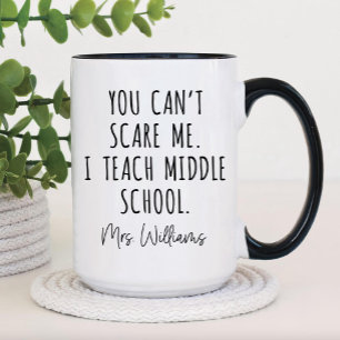 Caneca Engraçado de volta à escola, professor do ensino m