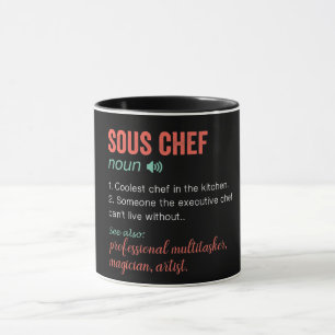 Caneca Engraçado Definição de Chef Sous