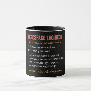 Caneca Engraçado Definição de Engenheiro Aeroespacial