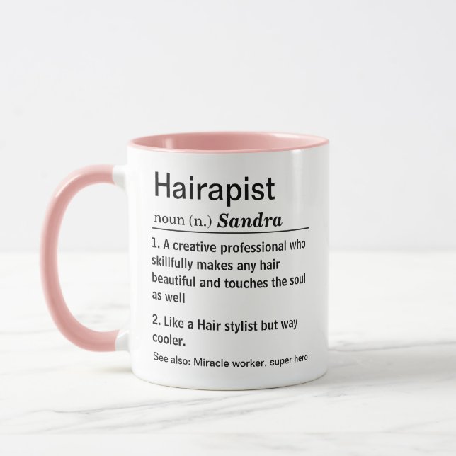 Caneca Engraçado Definição de Hairapist (Esquerda)