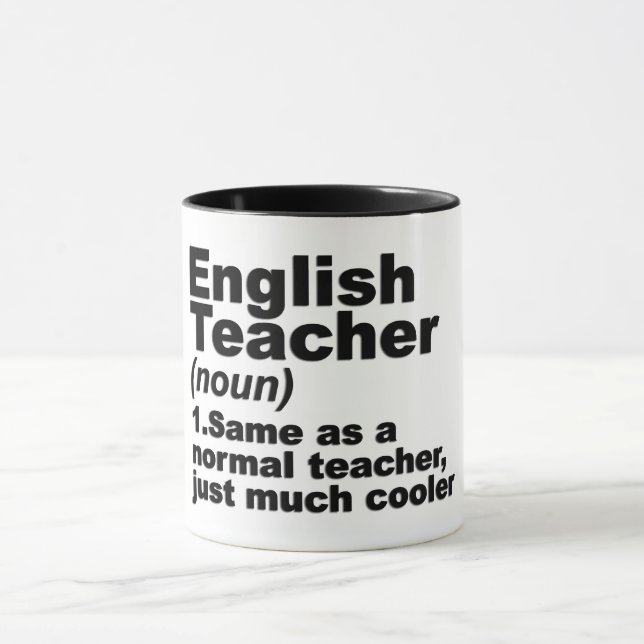 Caneca Engraçado Definição de Professores Ingleses (Centro)