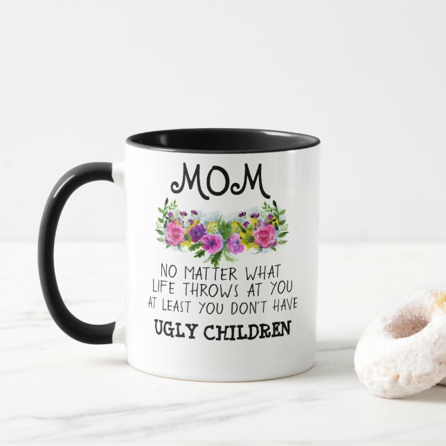 Caneca Engraçado Dia de as mães Mug (Com Donut)