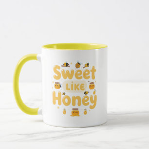 Caneca Engraçado "Doce Como Mel" Abelha
