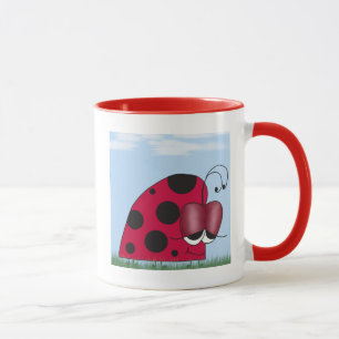 Caneca Engraçado e Euphoric Ladybug