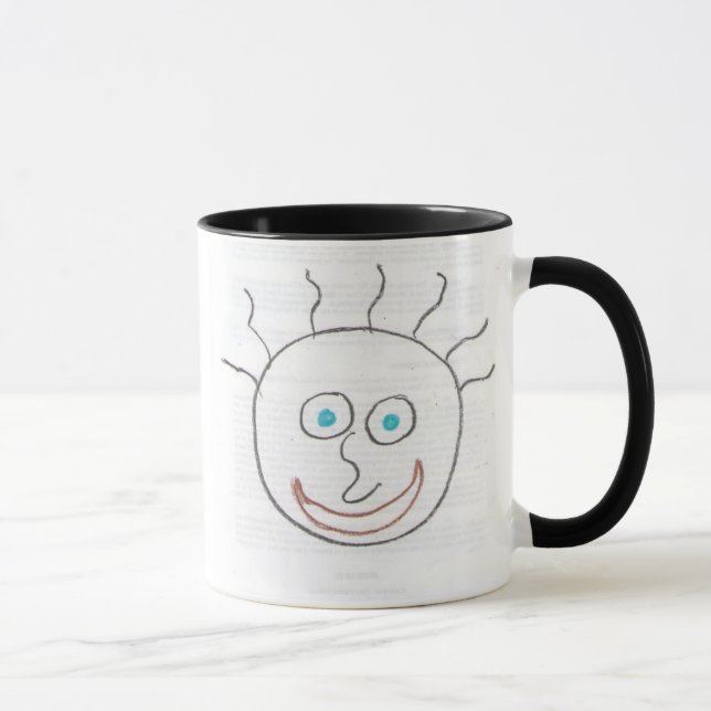 Caneca Engraçado Enfrenta Mug (Direita)