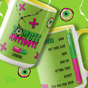 Caneca Engraçado Engraçado, Zombie Zombie Carregando Anti
