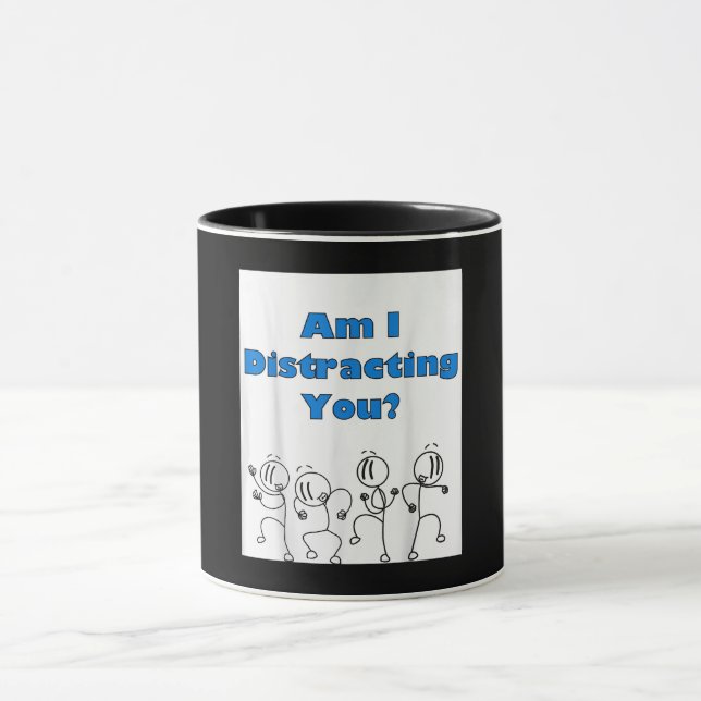 Caneca Engraçado Estou A Distrair-Te Com O Design Do Home (Centro)