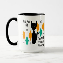 Caneca Engraçado Eu Não Sou Velho Sou Gato Preto Moderno