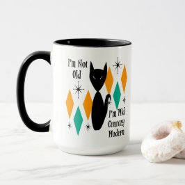 Caneca Engraçado Eu Não Sou Velho Sou Gato Preto Moderno