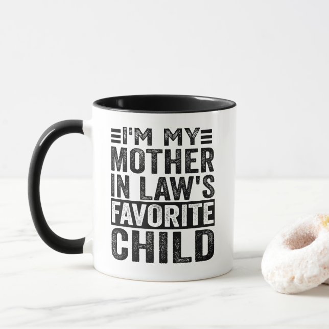 Caneca Engraçado eu ser a minha mãe na criança favorita d (Com Donut)